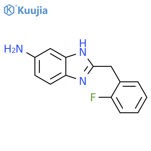 1H-Benzimidazol-6-amine, 2-[(2-fluorophenyl)methyl]- structure