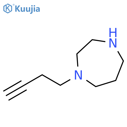 1-(but-3-yn-1-yl)-1,4-diazepane structure