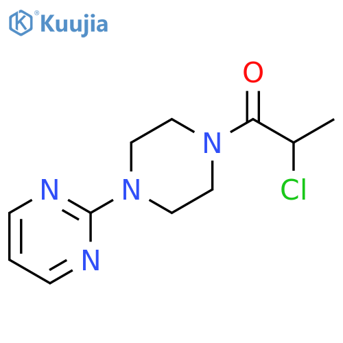 2-Chloro-1-4-(pyrimidin-2-yl)piperazin-1-ylpropan-1-one structure