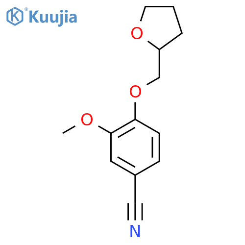 3-Methoxy-4-(oxolan-2-ylmethoxy)benzonitrile structure