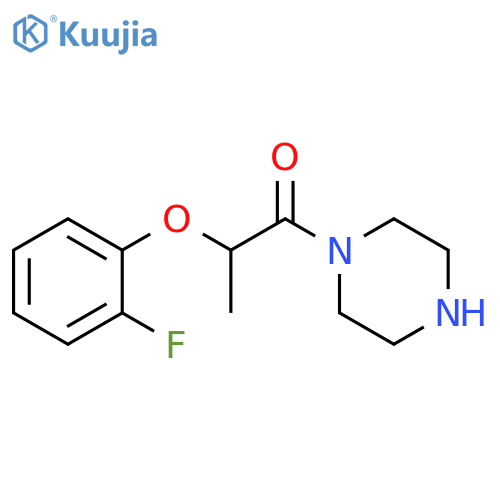 2-(2-fluorophenoxy)-1-(piperazin-1-yl)propan-1-one structure