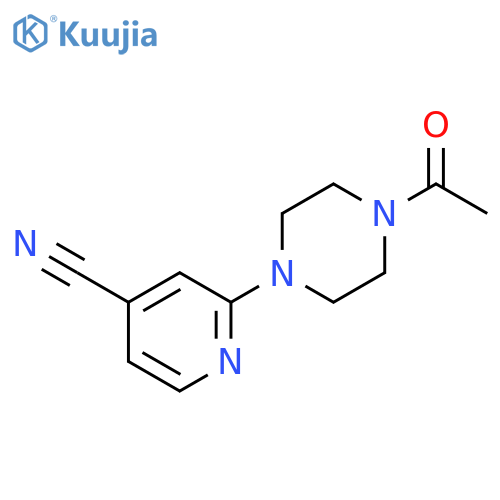 2-(4-acetylpiperazin-1-yl)pyridine-4-carbonitrile structure