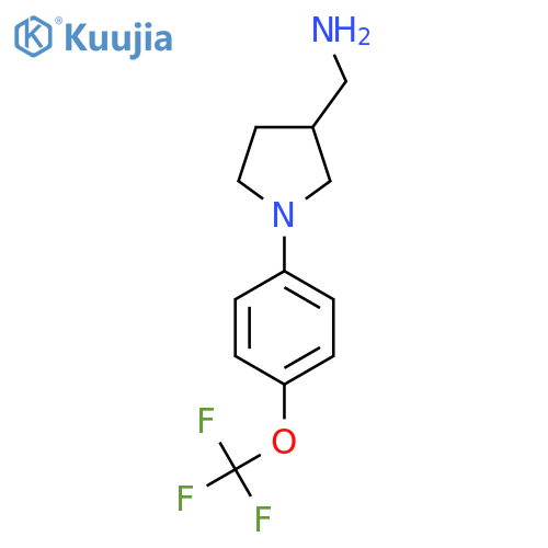 1-{1-[4-(trifluoromethoxy)phenyl]pyrrolidin-3-yl}methanamine structure