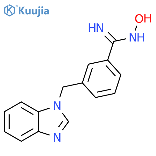 3-(1H-1,3-benzodiazol-1-ylmethyl)-N'-hydroxybenzene-1-carboximidamide structure