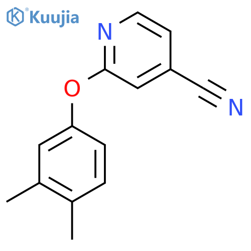 2-(3,4-Dimethylphenoxy)pyridine-4-carbonitrile structure