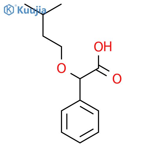Benzeneacetic acid, α-(3-methylbutoxy)- structure
