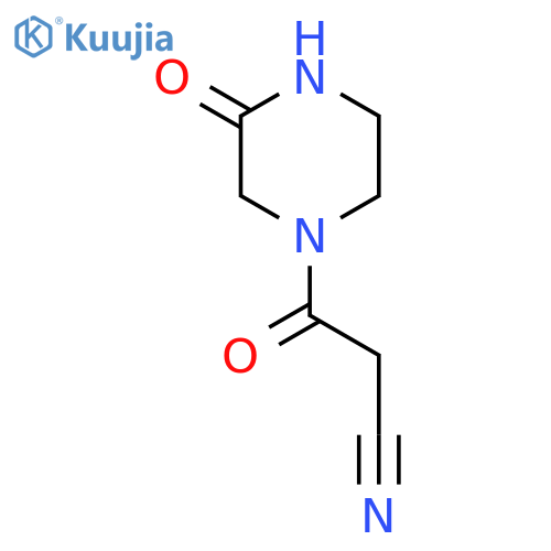 3-oxo-3-(3-oxopiperazin-1-yl)propanenitrile structure