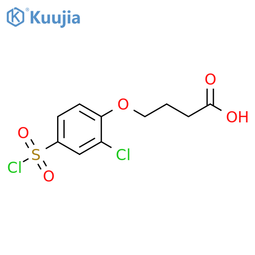 4-2-Chloro-4-(chlorosulfonyl)phenoxybutanoic Acid structure