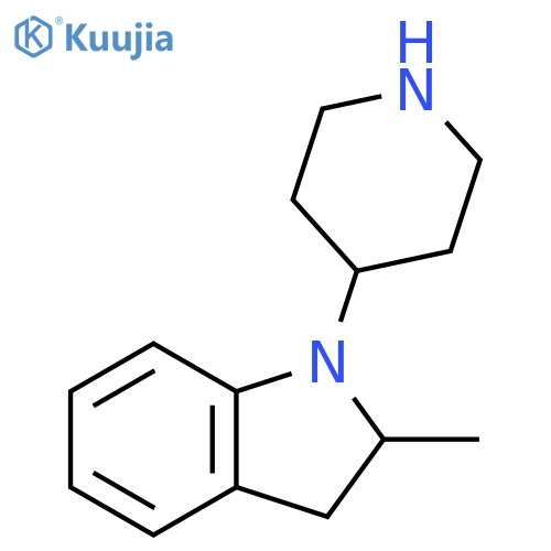 2-methyl-1-(piperidin-4-yl)-2,3-dihydro-1H-indole structure