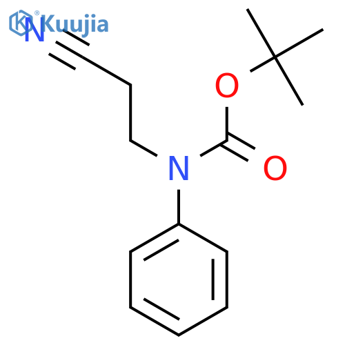tert-butyl N-(2-cyanoethyl)-N-phenylcarbamate structure