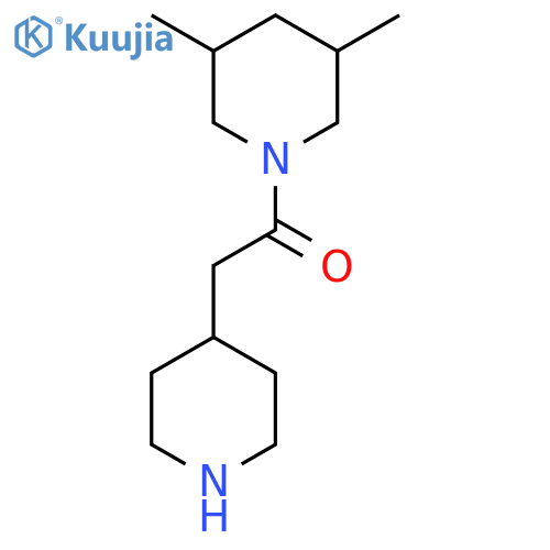 1-(3,5-Dimethylpiperidin-1-yl)-2-(piperidin-4-yl)ethan-1-one structure