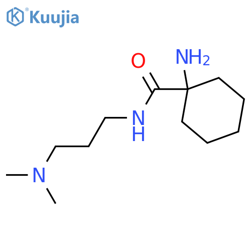 1-amino-N-[3-(dimethylamino)propyl]cyclohexane-1-carboxamide structure