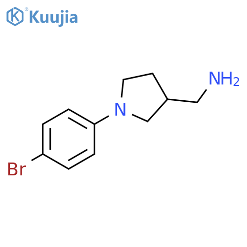 3-Pyrrolidinemethanamine, 1-(4-bromophenyl)- structure