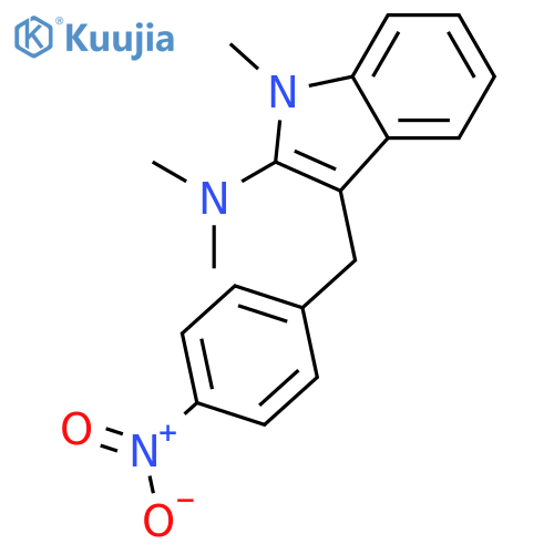 1H-Indol-2-amine, N,N,1-trimethyl-3-[(4-nitrophenyl)methyl]- structure