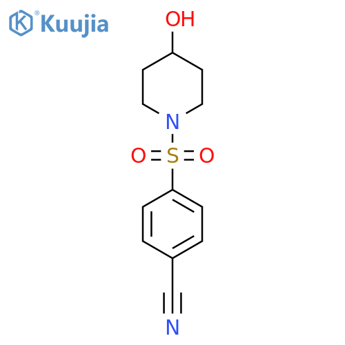 4-(4-Hydroxypiperidin-1-yl)sulfonylbenzonitrile structure