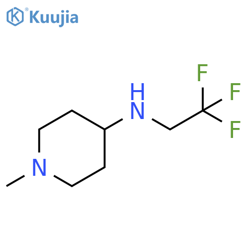1-methyl-N-(2,2,2-trifluoroethyl)piperidin-4-amine structure