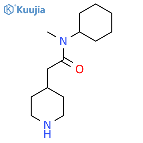 N-Cyclohexyl-N-methyl-2-(piperidin-4-yl)acetamide structure