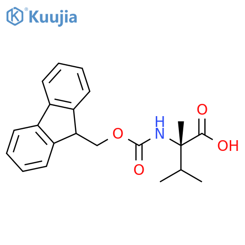2-({(9H-fluoren-9-yl)methoxycarbonyl}amino)-2,3-dimethylbutanoic acid structure