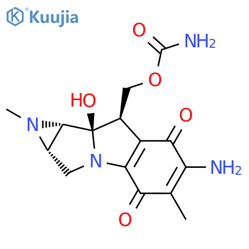 Azirino[2',3':3,4]pyrrolo[1,2-a]indole-4,7-dione,6-amino-8-[[(aminocarbonyl)oxy]methyl]-1,1a,2,8,8a,8b-hexahydro-8a-hydroxy-1,5-dimethyl-,(1aS,8R,8aR,8bS)- structure