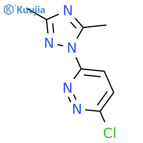 Pyridazine, 3-chloro-6-(3,5-dimethyl-1H-1,2,4-triazol-1-yl)- structure