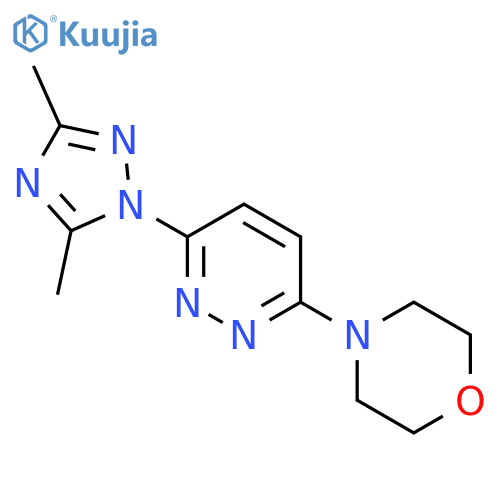 Morpholine, 4-[6-(3,5-dimethyl-1H-1,2,4-triazol-1-yl)-3-pyridazinyl]- structure