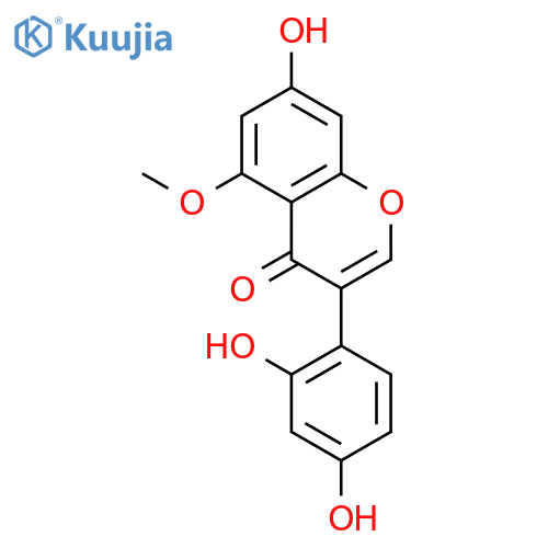 4H-1-Benzopyran-4-one,3-(2,4-dihydroxyphenyl)-7-hydroxy-5-methoxy- structure