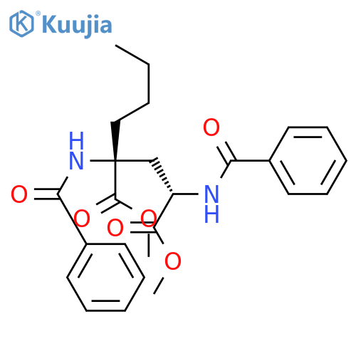 Glutamic acid, N-benzoyl-4-(benzoylamino)-2-butyl-, dimethyl ester, (R*,S*)- structure