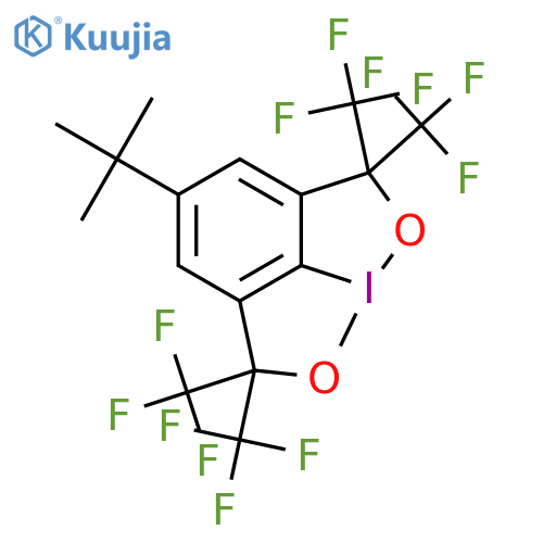 2H,6H-[1,2]Iodoxolo[4,5,1-hi][1,2]benziodoxole, 4-(1,1-dimethylethyl)-2,2,6,6-tetrakis(trifluoromethyl)- structure