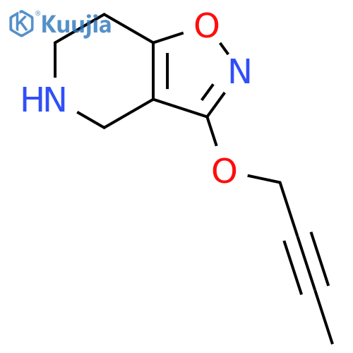 Isoxazolo[4,5-c]pyridine, 3-(2-butynyloxy)-4,5,6,7-tetrahydro- structure