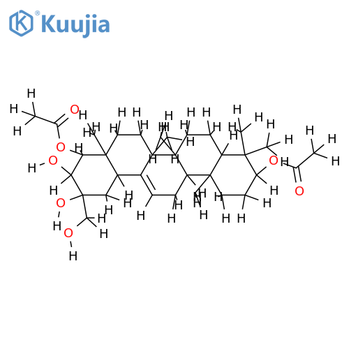 3alpha,22alpha-diacetoxy-20beta,21alpha,29-trihydrohy-30-norolean-12-ene structure