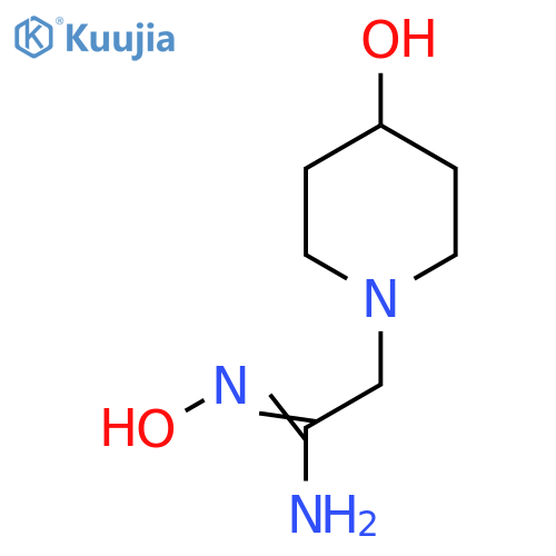 (Z)-N'-hydroxy-2-(4-hydroxypiperidin-1-yl)ethanimidamide structure