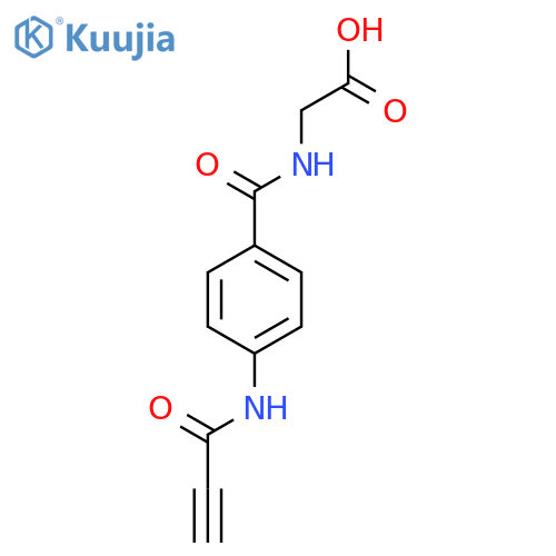 2-{4-(prop-2-ynamido)phenylformamido}acetic acid structure