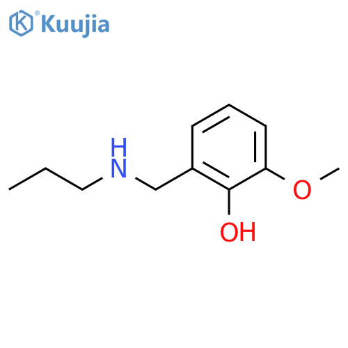 2-methoxy-6-(propylamino)methylphenol structure