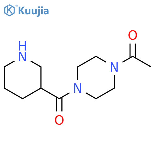 1-[4-(piperidine-3-carbonyl)piperazin-1-yl]ethan-1-one structure