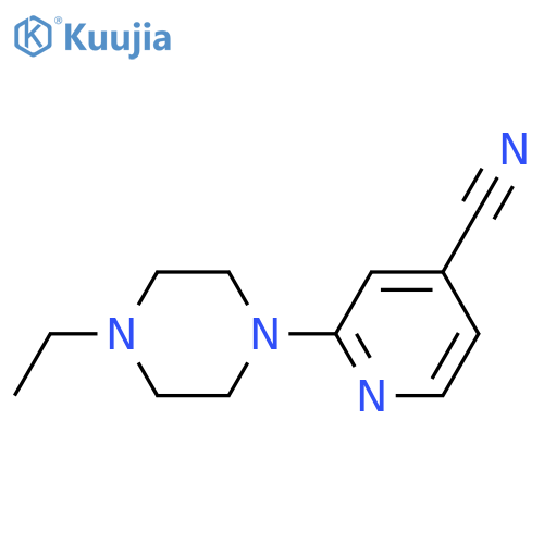 2-(4-Ethylpiperazino)isonicotinonitrile structure