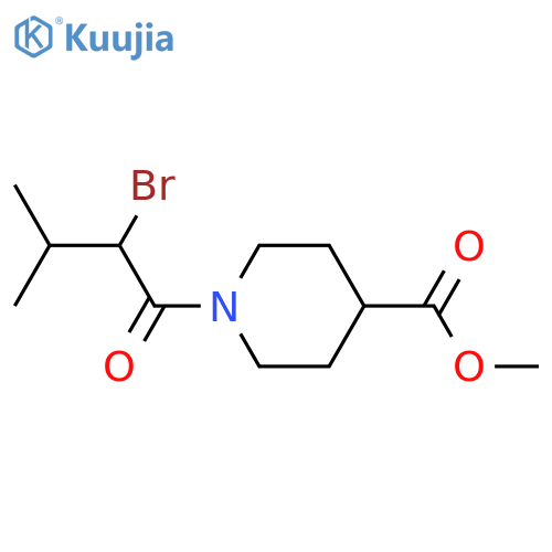 methyl 1-(2-bromo-3-methylbutanoyl)piperidine-4-carboxylate structure