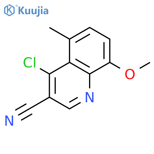 4-chloro-8-methoxy-5-methylquinoline-3-carbonitrile structure