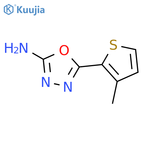 5-(3-Methylthiophen-2-yl)-1,3,4-oxadiazol-2-amine structure