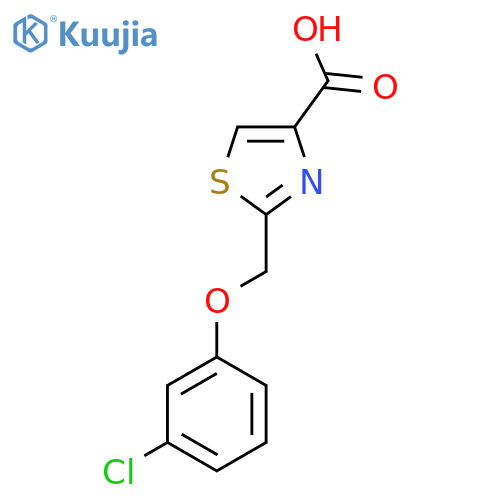 2-(3-chlorophenoxy)methyl-1,3-thiazole-4-carboxylic acid structure