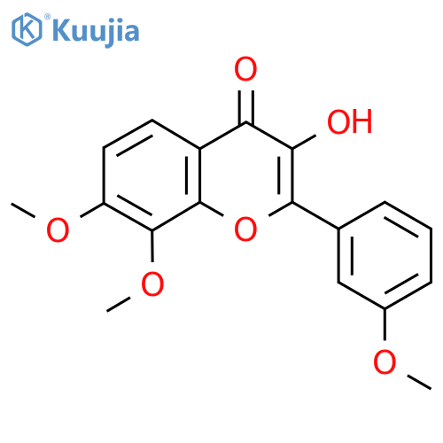 3-Hydroxy-7,8,3'-trimethoxyflavone structure
