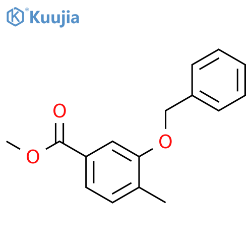 4-Methyl-3-benzyloxybenzoic acid methyl ester structure