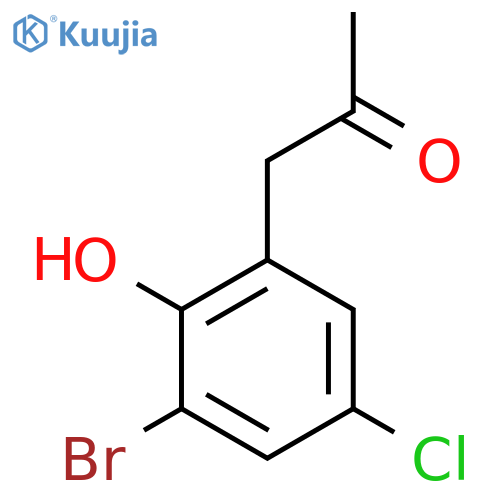 1-(3-bromo-5-chloro-2-hydroxyphenyl)propan-2-one structure