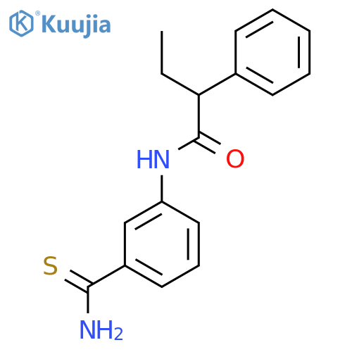N-(3-carbamothioylphenyl)-2-phenylbutanamide structure