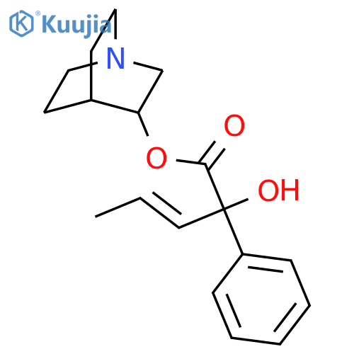 Benzeneacetic acid, a-hydroxy-a-1-propen-1-yl-,1-azabicyclo[2.2.2]oct-3-yl ester structure