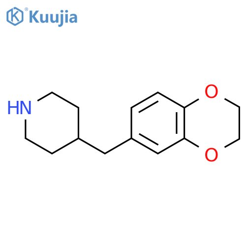 4-(2,3-dihydro-1,4-benzodioxin-6-yl)methylpiperidine structure