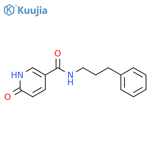 6-oxo-N-(3-phenylpropyl)-1,6-dihydropyridine-3-carboxamide structure