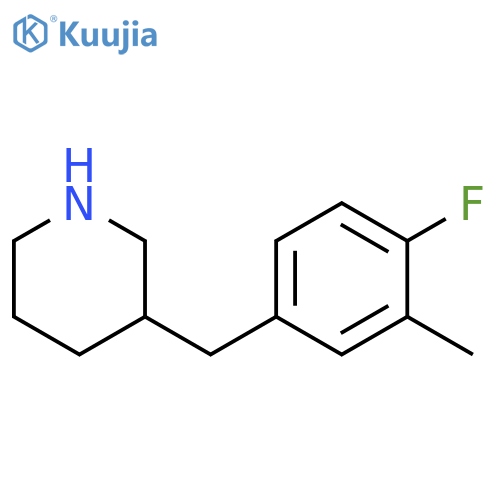 3-(4-fluoro-3-methylphenyl)methylpiperidine structure