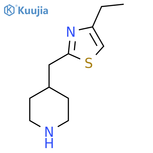 4-(4-ethyl-1,3-thiazol-2-yl)methylpiperidine structure