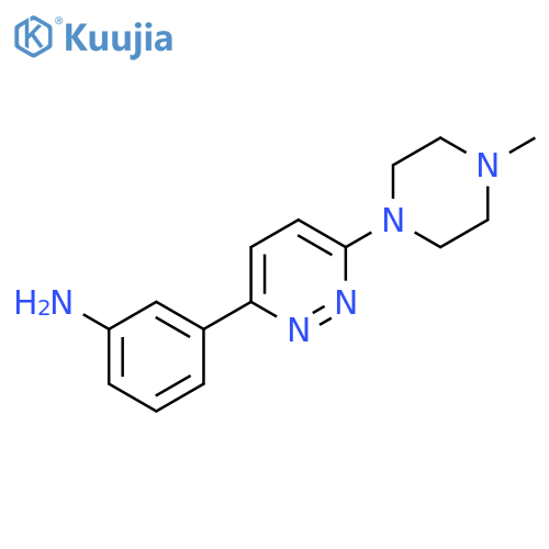 3-[6-(4-methylpiperazin-1-yl)pyridazin-3-yl]aniline structure