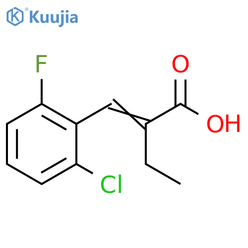 2-[(2-Chloro-6-fluorophenyl)methylene]butanoic acid structure